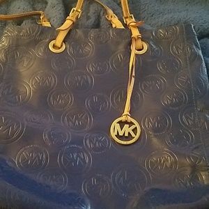 Michael Kors blue tote bag